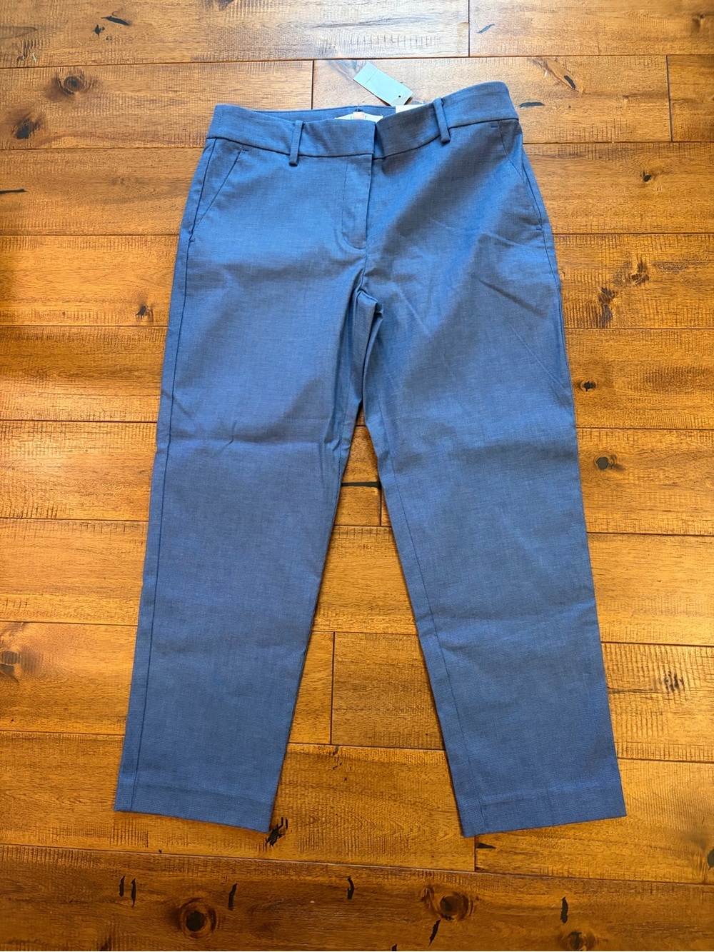 LOFT Womens 6 Petite The Riviera Slim Cropped Stretch Dress Work Pants Blue NEW